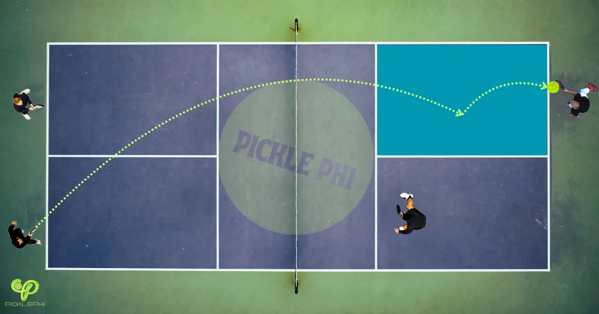 Pickleball rule: Serve diagonally across the court